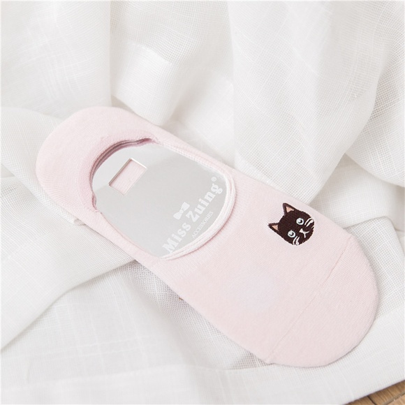 5 Pairs Womens Low Cut Cat Print Animal socks - Picture 8 of 8